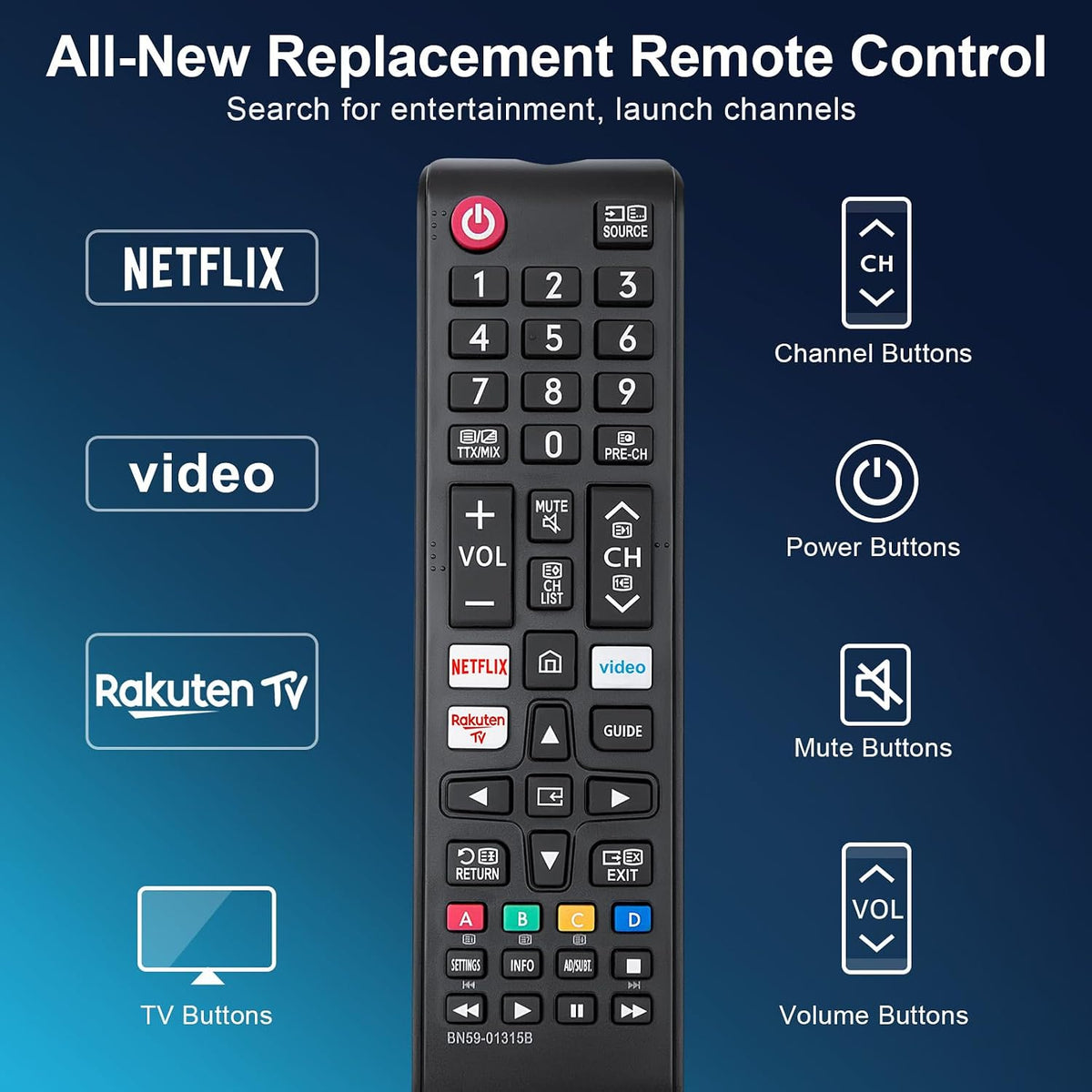 Universal for Samsung TV Remote Replacement