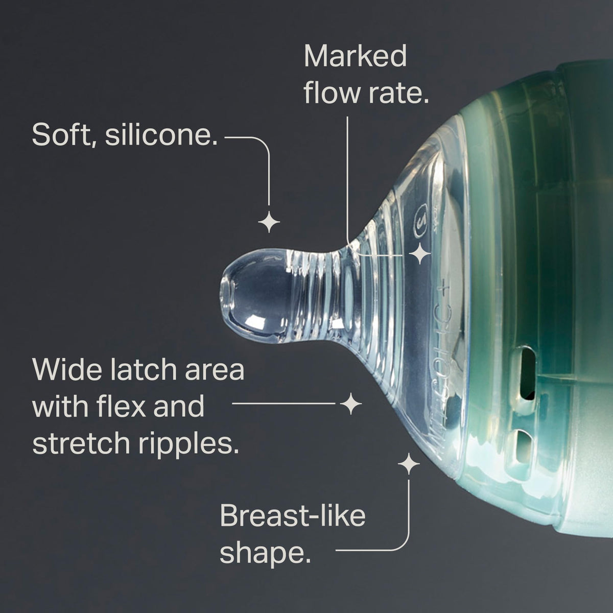 Tommee Tippee Advanced Anti-Colic Baby Bottle Teats Fast Flow 6m+