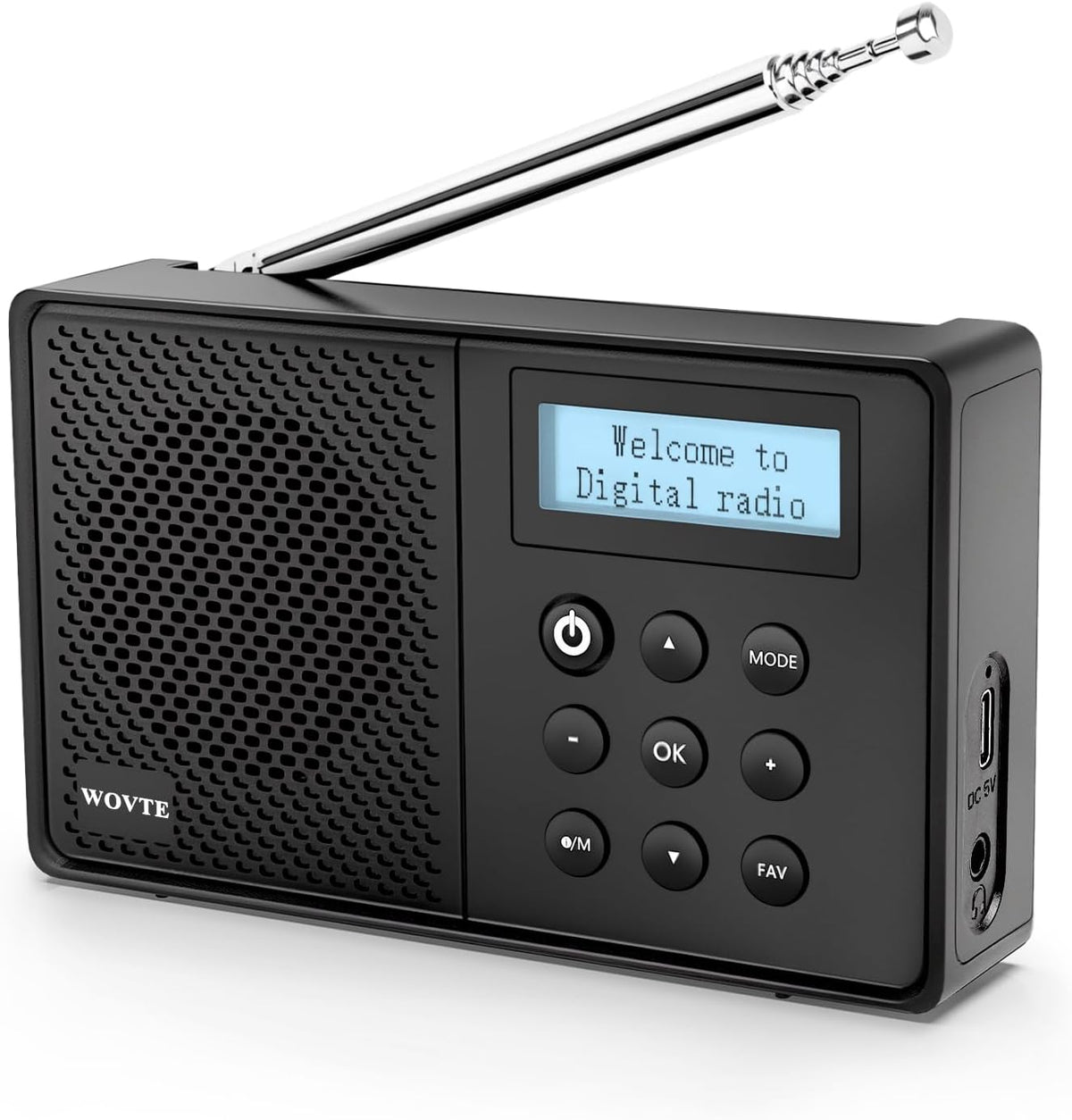 DAB Radio Portable, WOVTE DAB+ Digital Radio Rechargeable FM Radio