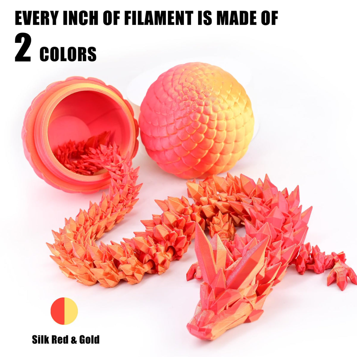 Silk Tri Colour PLA Filament 1.75mm 1kg, Multicolor 3D Printer Filament, Filament 3D Printing Materials for Most FDM 3D Printer, Silk PLA Red Yellow Blue, Rainbow PLA Filament 1.75mm ± 0.02
