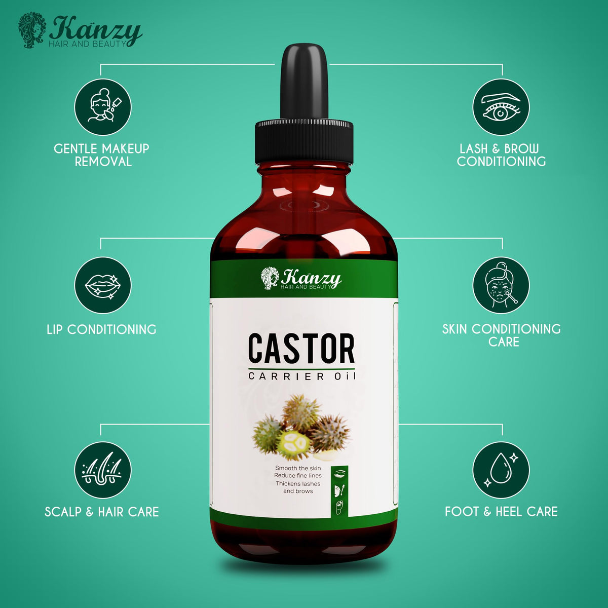 Kanzy Vitamin E Oil for Skin, Hair, Lips and Face - Naturally Sourced Multi-Purpose Plant-Based Vitamin E Oil for Hair Growth as Skincare and Haircare Product for both Men and Women (30 ml)