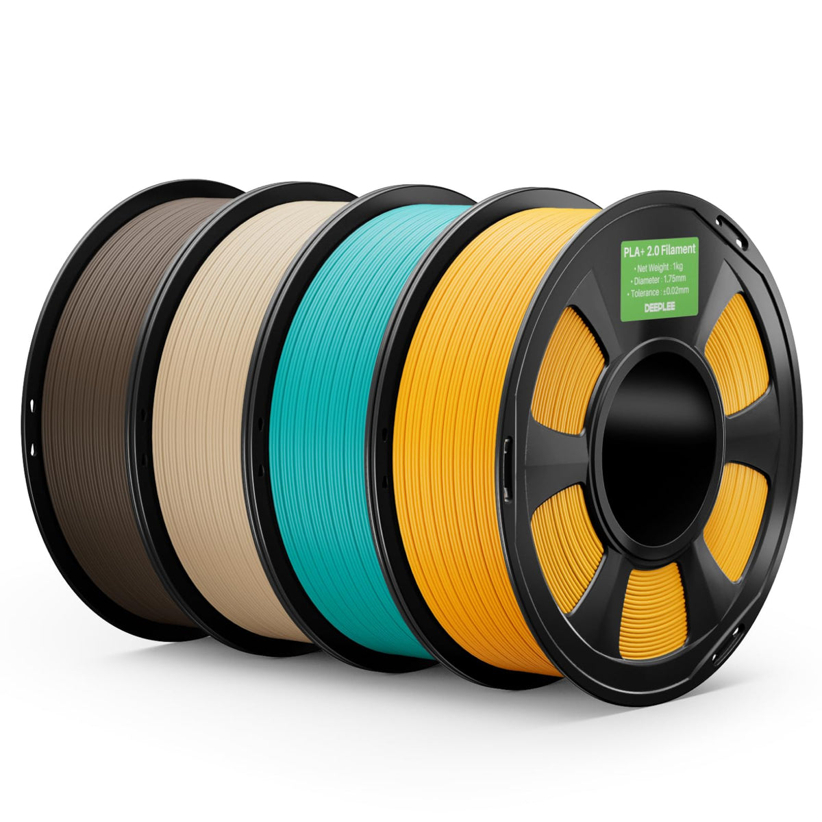 DEEPLEE PLA Plus 1.75mm Filament Beige/Brown 2KG Bundle