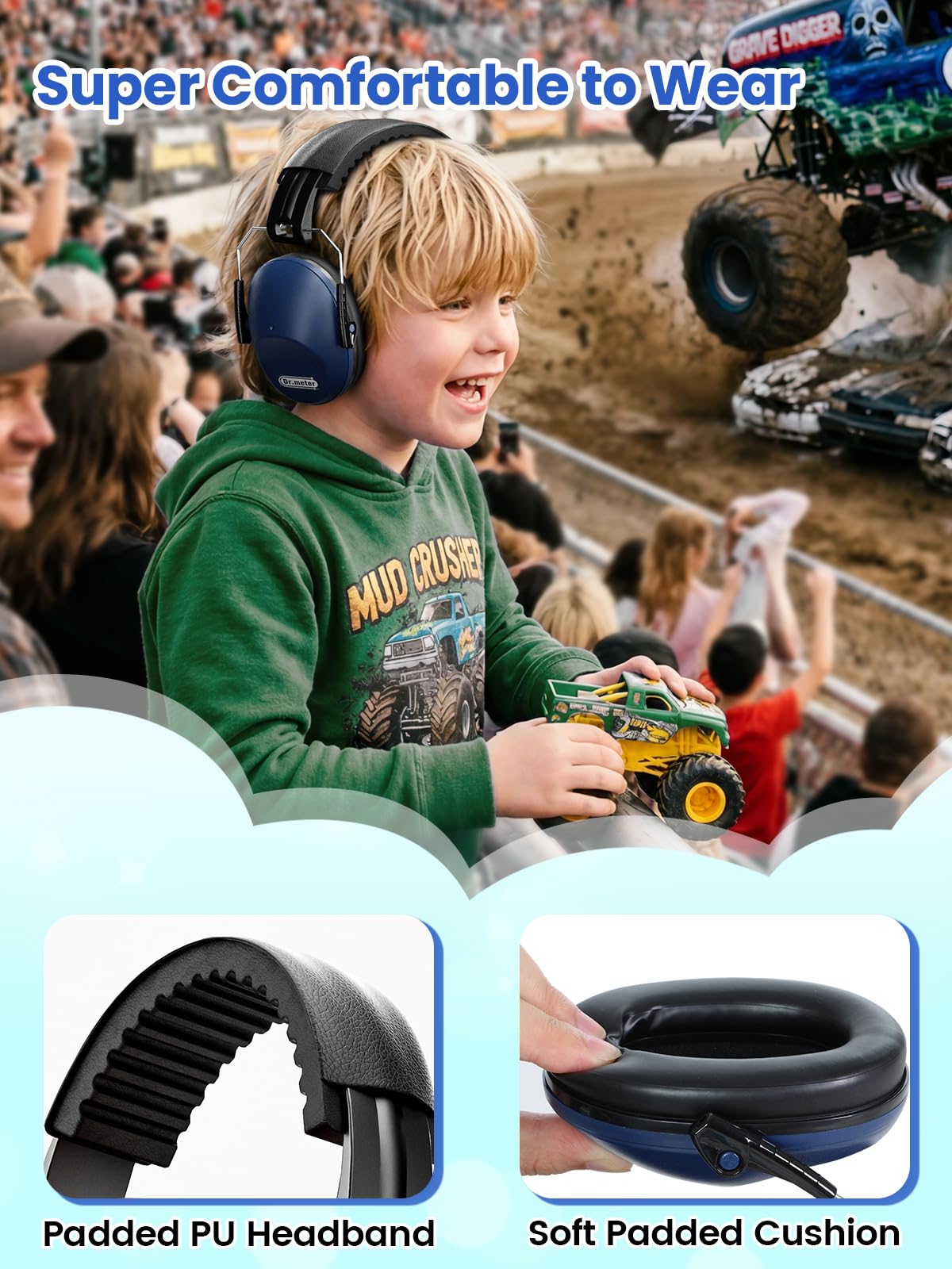Dr.meter Ear Defenders Children SNR 27.4dB for Autism, Sensory Needs