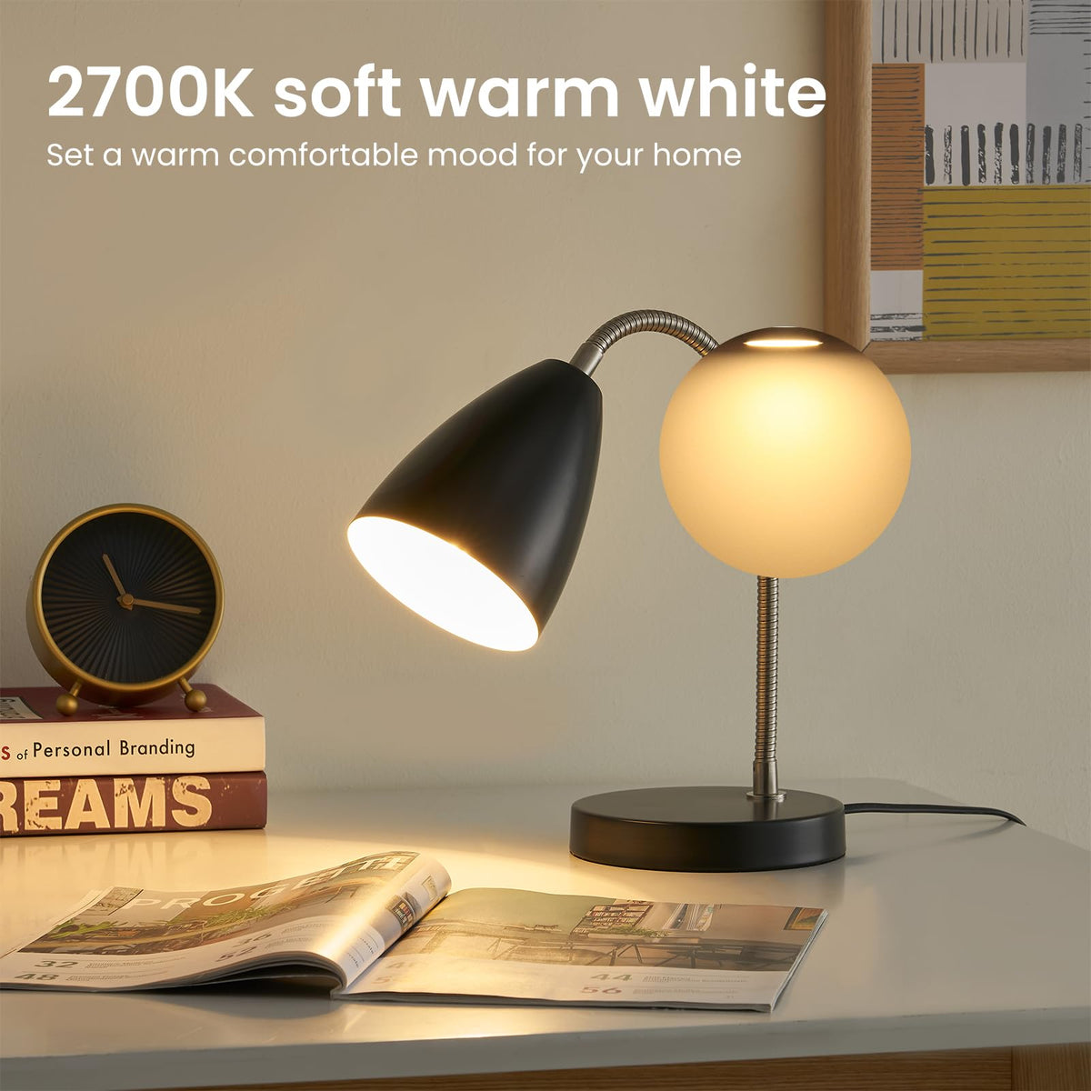 ALUSSO 5W GU10 LED Bulbs Warm White 3000K, 400LM Brightness Pack of 4
