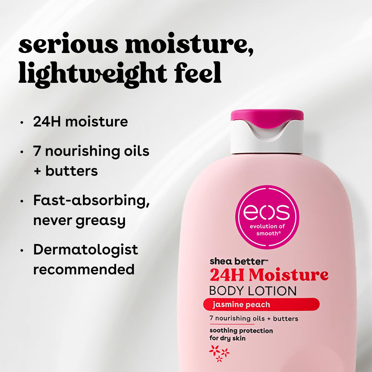 eos vanilla cashmere body lotion shea better 24hr moisture - 16 oz/473 ml