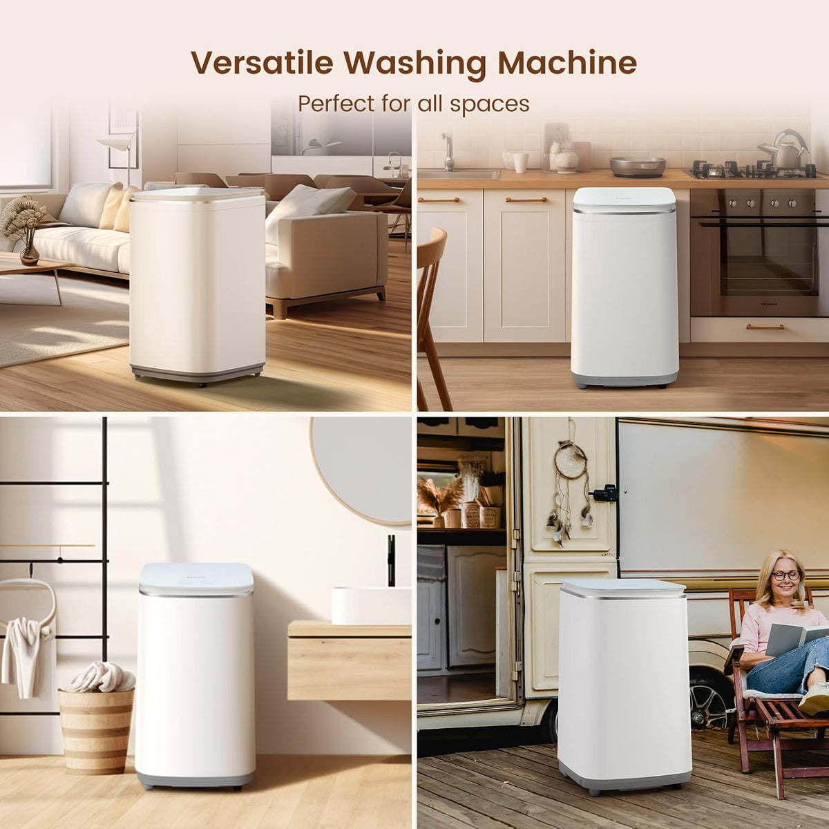 HAVA Portable Washer, 3 kg Capacity Mini Washing Machine & Spin Dryer