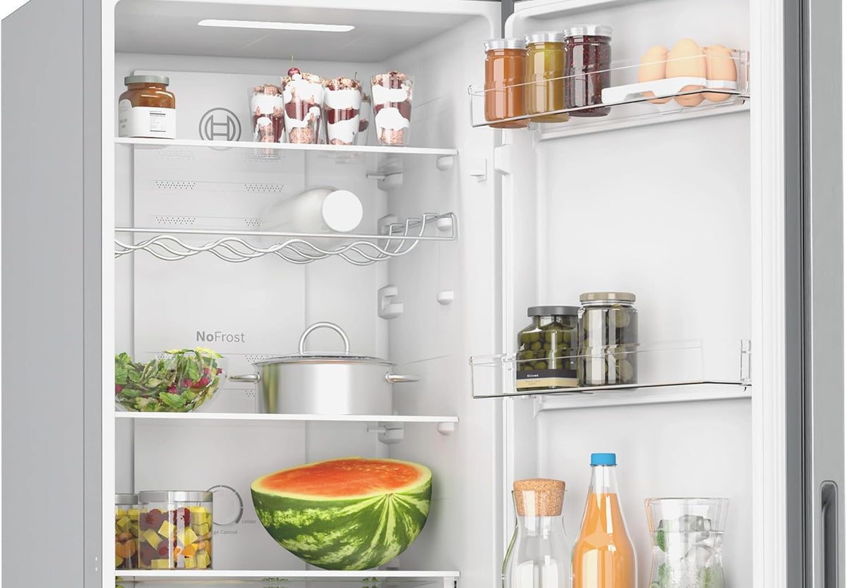 Bosch Series 2 KGN27NLEAG Fridge Freezer, NoFrost, Stainless Steel