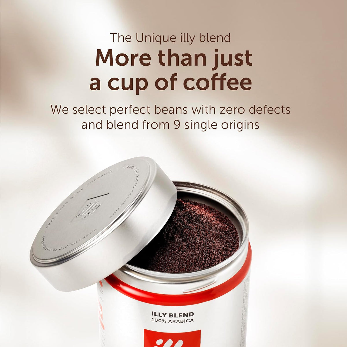 illy Classico Ground Coffee for Espresso, Moka Pot, Cafetiere 250g