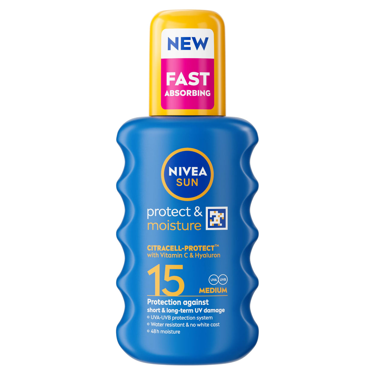 NIVEA SUN Protect & Moisture Sun Spray SPF 50+ (200ml), Moisturising Suncream Spray with SPF 50+, Advanced Sunscreen Providing Immediate, Effective UVA + UVB Protection (Pack of 2)
