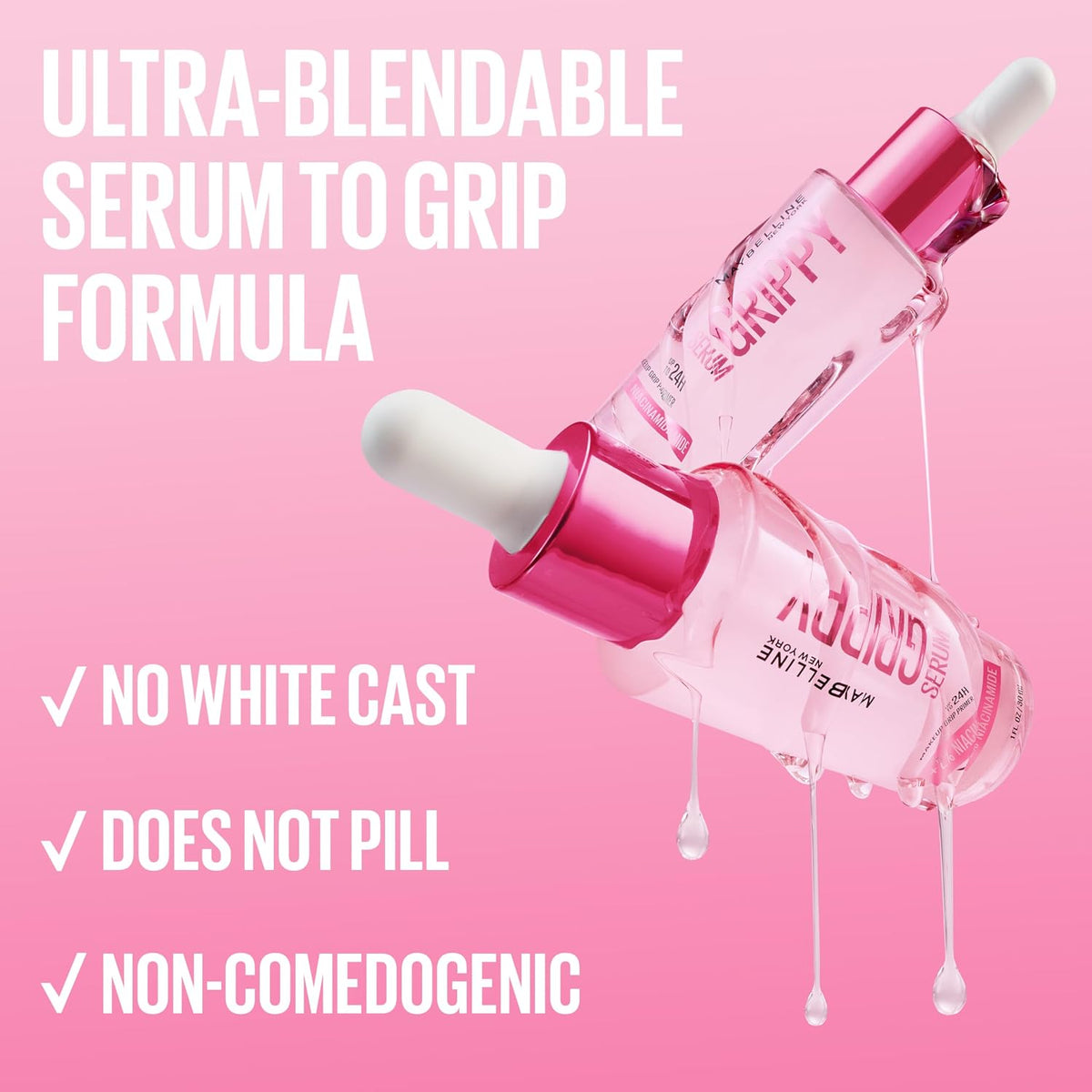 Maybelline Grippy Serum Makeup Primer Up To 24H Wear Plumps & Hydrates Skin