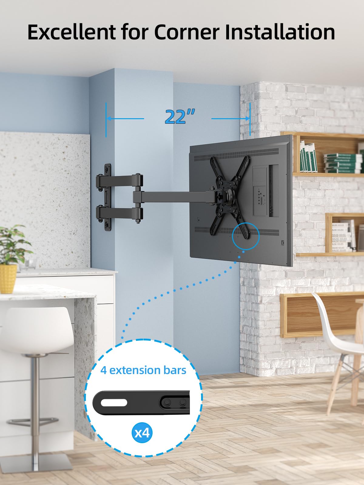 HOME VISION Heavy Duty Fixed TV Wall Bracket for 32-86 Inch Flat Screens