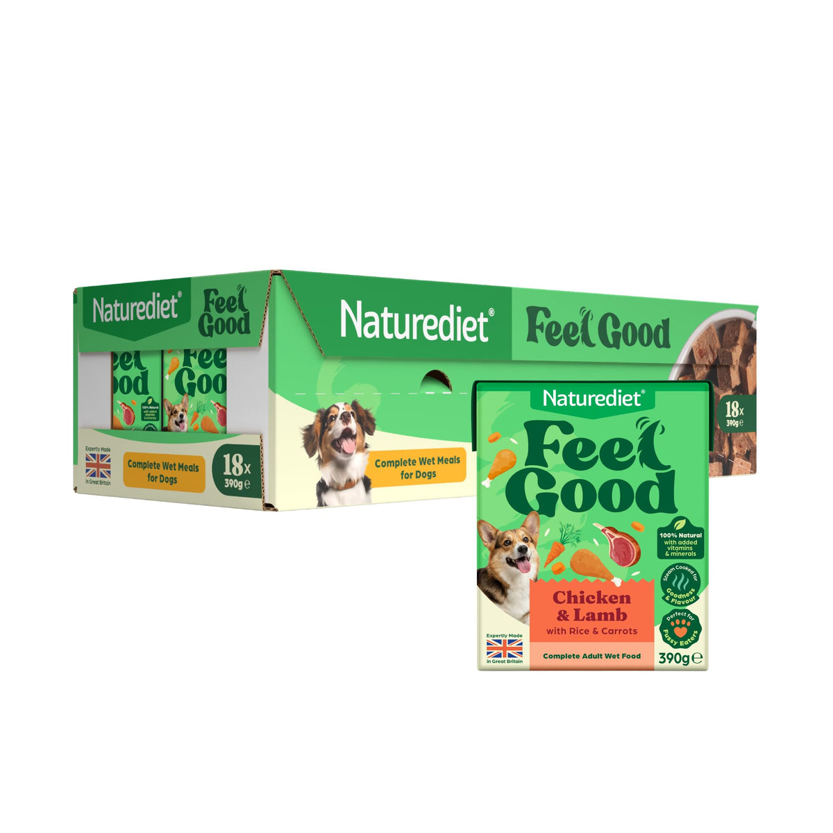 Naturediet Feel Good Wet Dog Food Selection Pack, 390g x 16 Cartons
