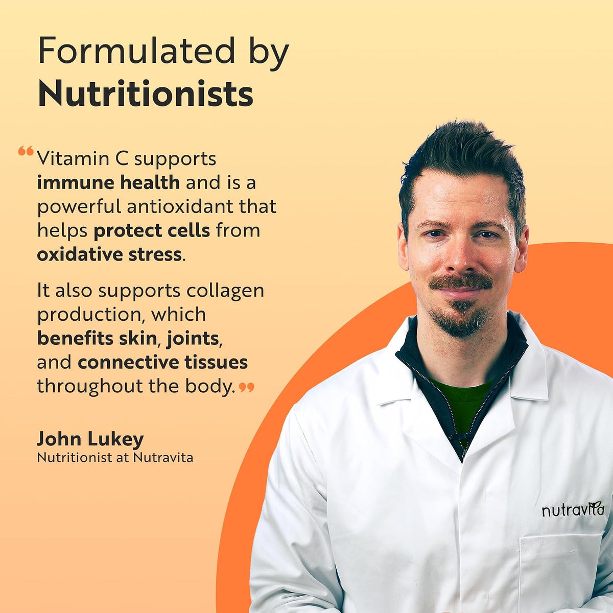 Nutravita Vitamin C 1000mg Tablets - 180 1000mg Vitamin C Tablets, 6 Months