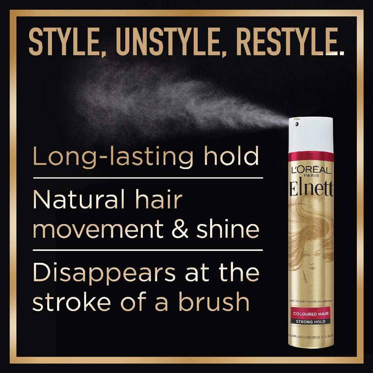 L'Oreal Paris Hair Spray Elnett Extra Strong Hold natural Shine 200 ml