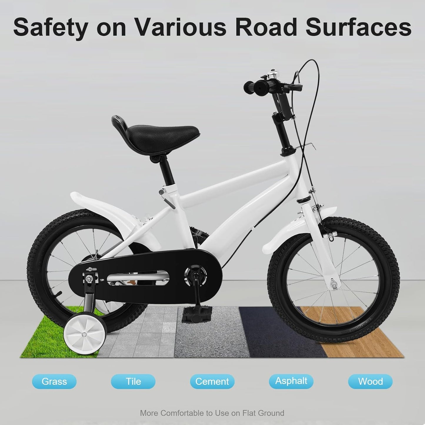 14 Inch Kids Bike with Removable Training Wheels — Adjustable Seat & Handlebars, Ages 2-4