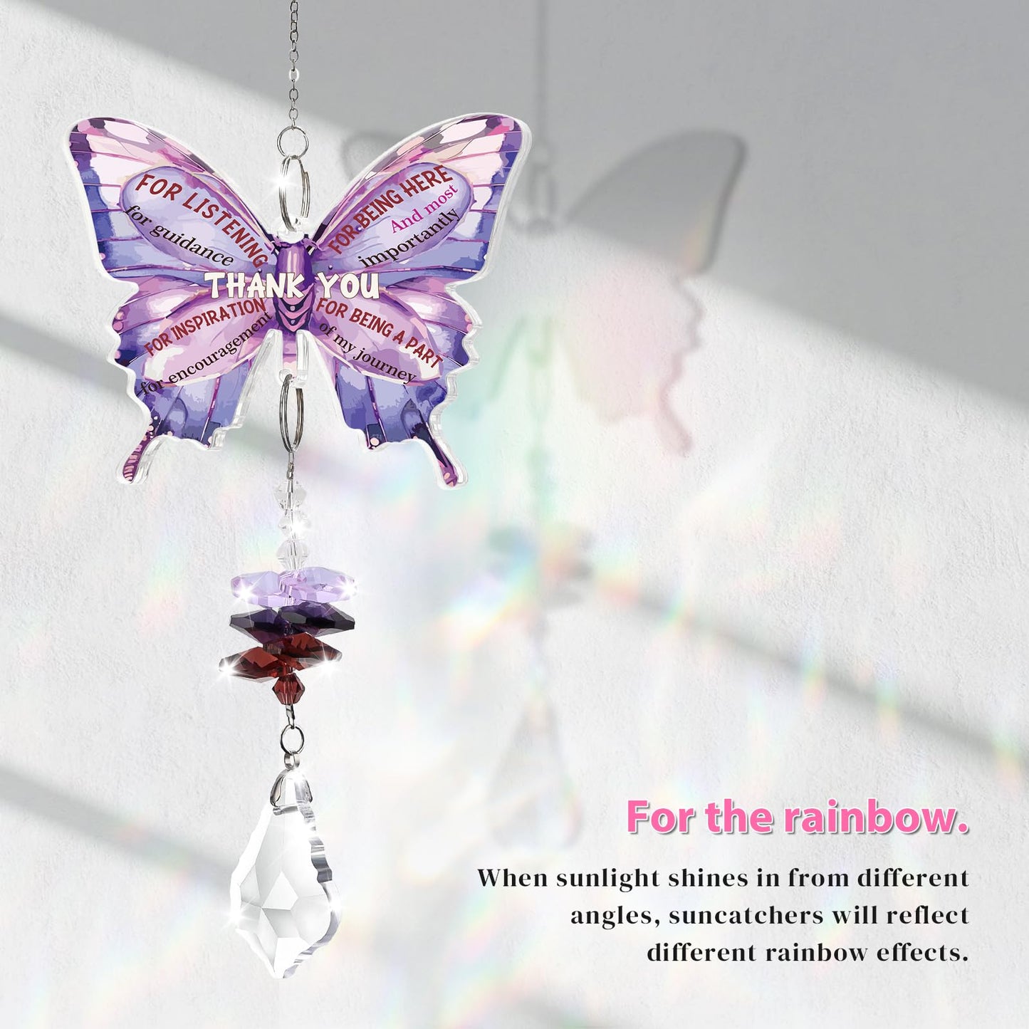 Teacher Gifts for Women, Acrylic Hanging Decoration Thank You Teacher Gifts, Appreciation Gift for Teacher Mentor, Perfect for Teachers Day, Christmas, Birthday,End of The Year