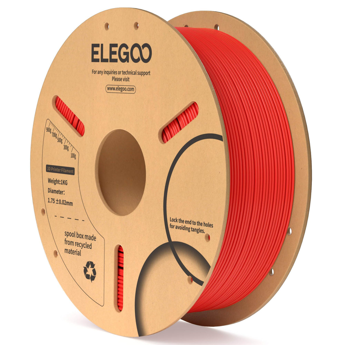 ELEGOO PLA Filament 1.75mm Black 1KG, 3D Filament Dimensional Accuracy +/- 0.02mm, 1kg Cardboard Spool(2.2lbs) 3D Printing Filament Fits for Most FDM 3D Printers