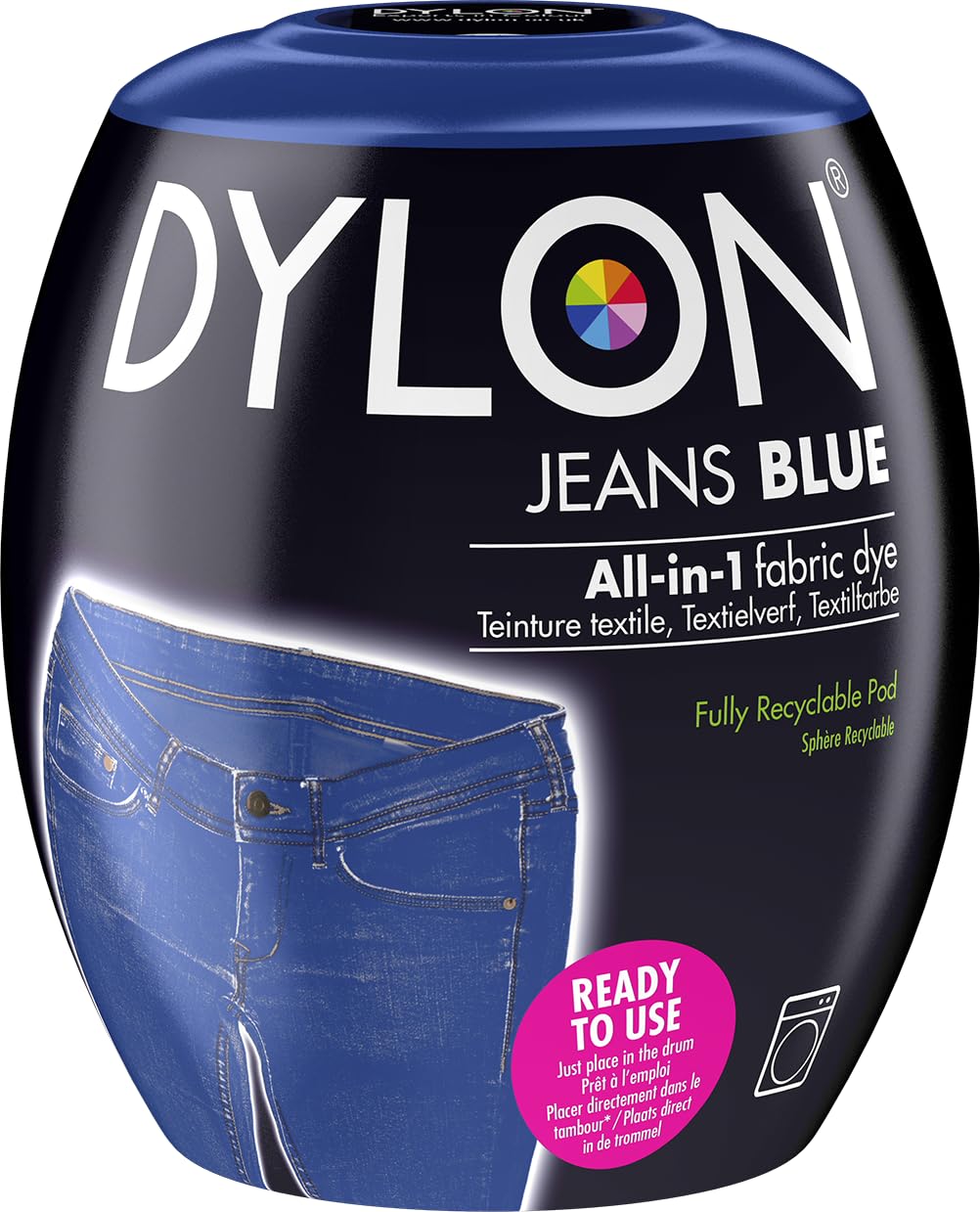 DYLON Washing Machine Fabric Dye Pod, Intense Black, 350g