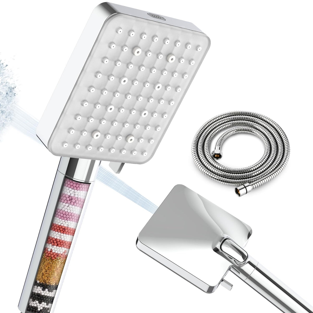 High Pressure Shower Head, Power Shower Head with 6 Modes