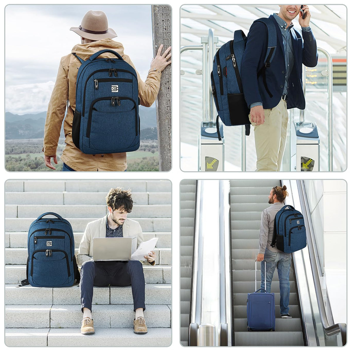 KASIBON Laptop Backpack for Men, Anti-Theft Travel Backpack Business