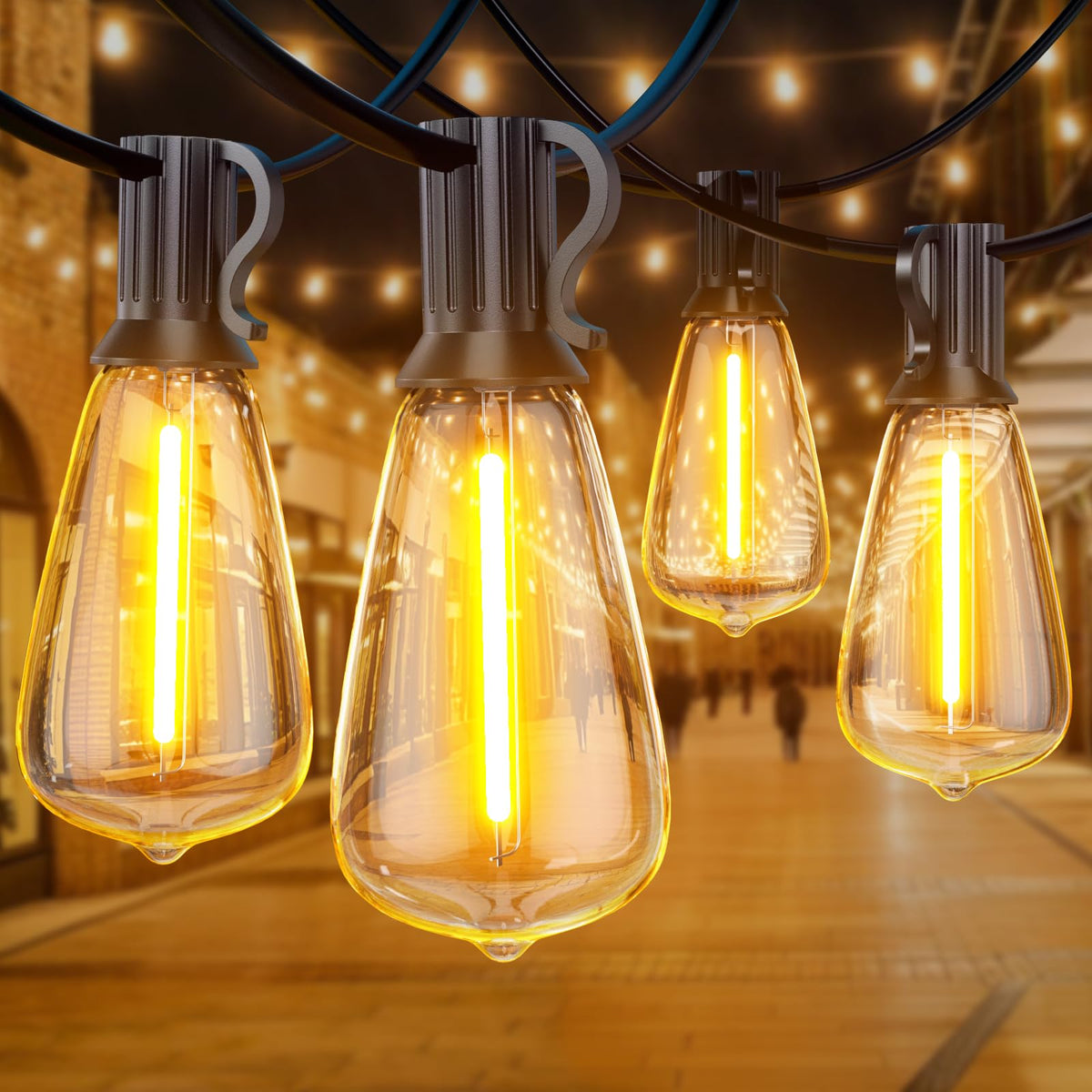 GPATIO Garden Lights, 30FT/9M LED Festoon Lights with 16 Shatterproof Bulbs