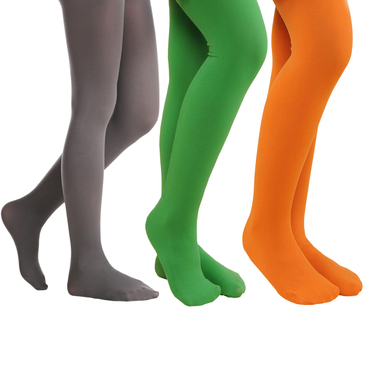 EVERSWE 3-Pack Girls Microfiber Tights Multiple Colors