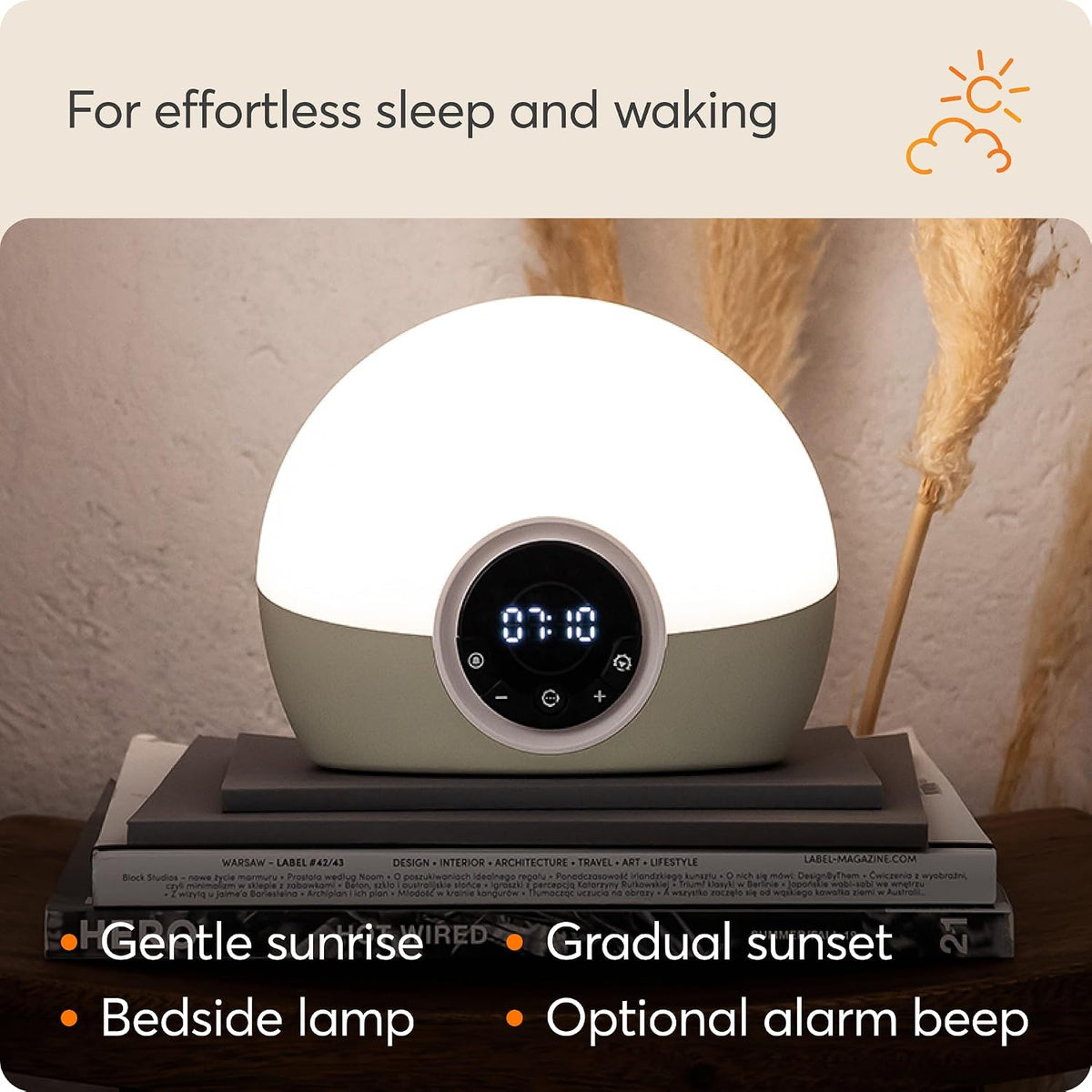 Lumie Bodyclock Spark 100 Wake-Up Light Alarm Clock, White