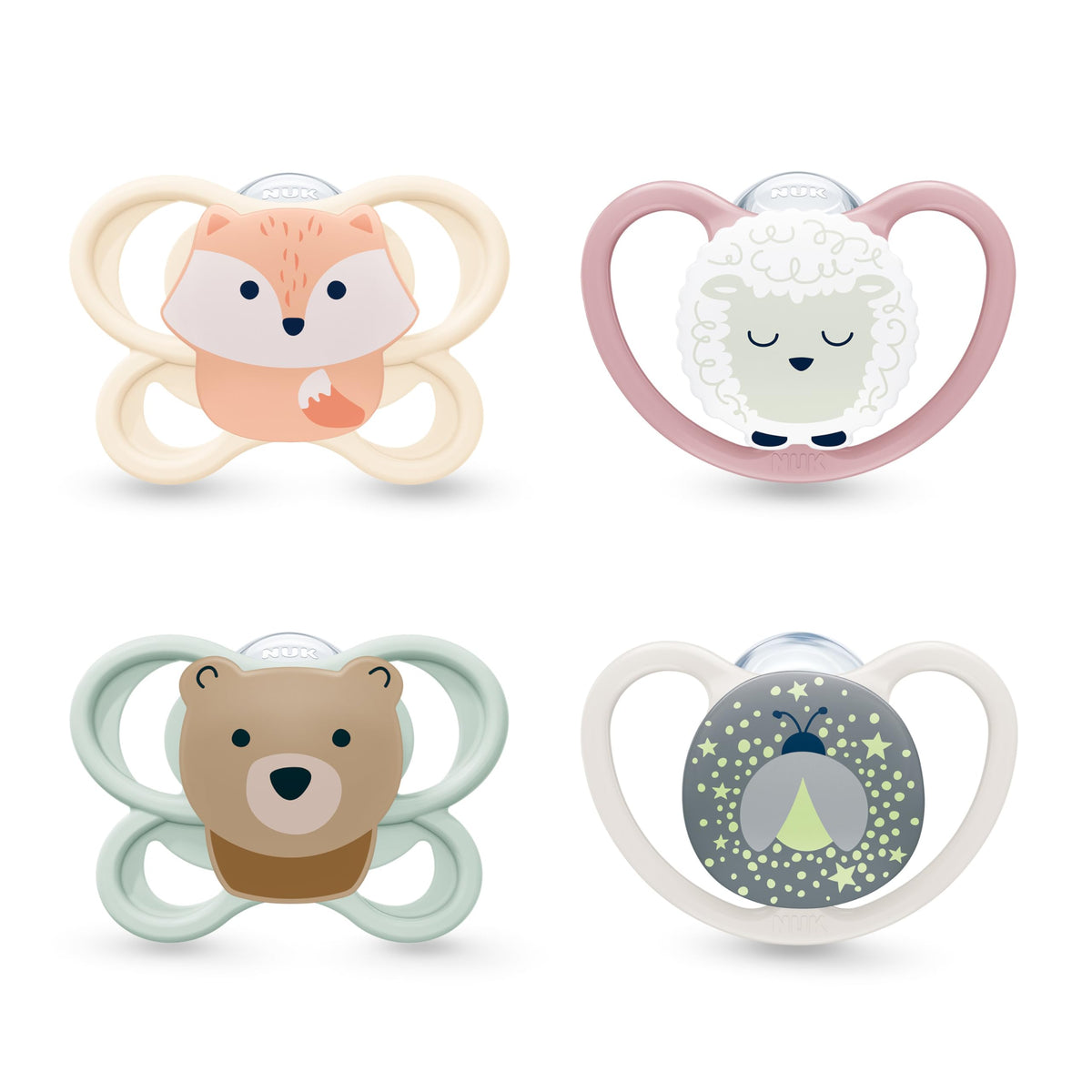 NUK Perfect Match Air Baby Dummies | 6-18 Months | Orthodontic Soothers that Promote Air Flow & Prevent Drool Rash | 95% Baby Acceptance** | Assorted | 4 Count
