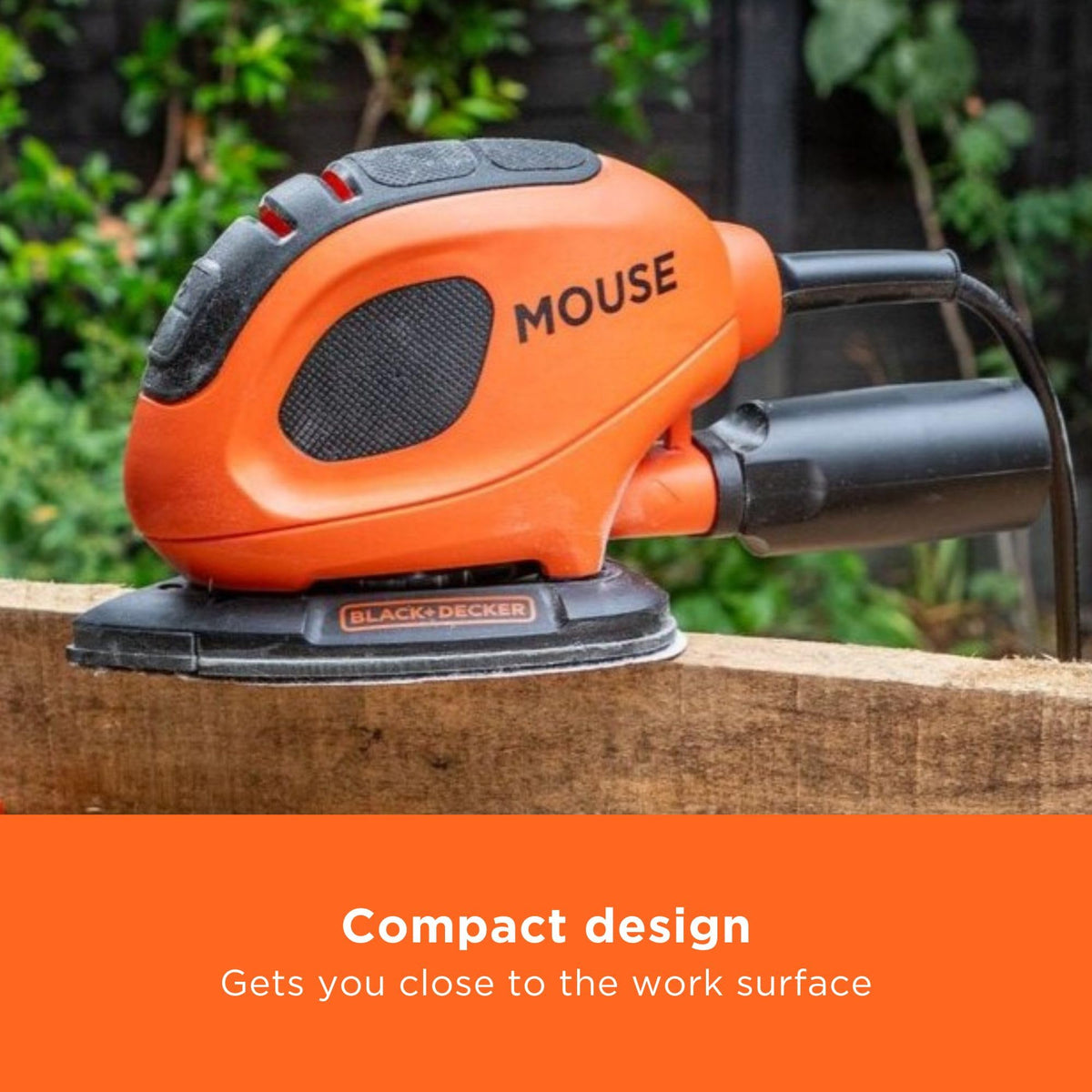 BLACK+DECKER Mouse 55W Compact Detail Sander, BEW230BC-GB