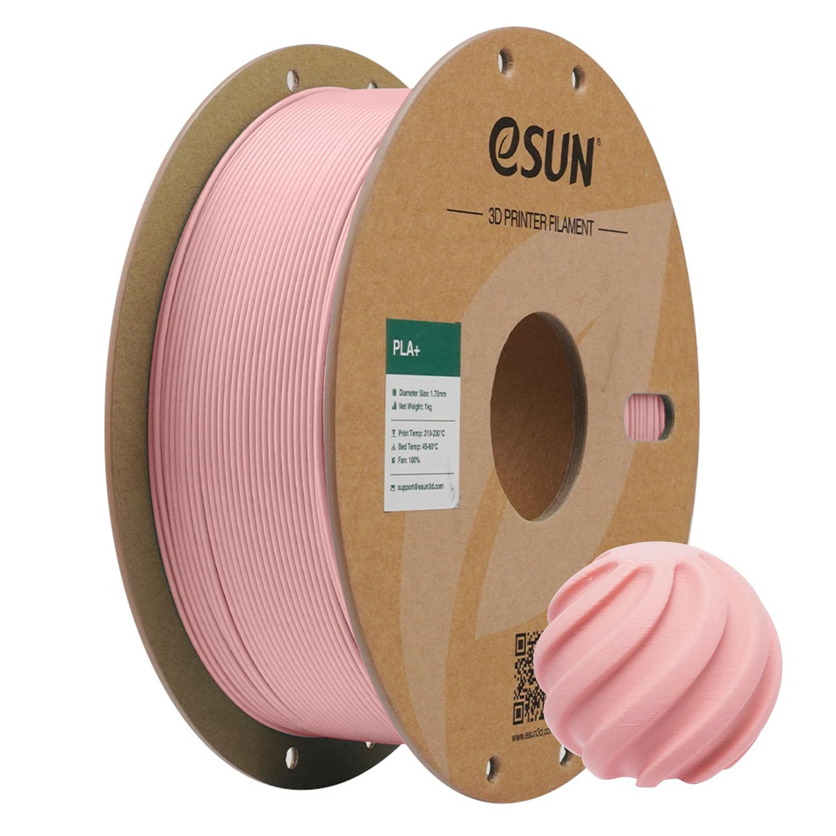 eSUN PLA+ 3D Printing Filament 1KG(2.2lbs), Enhanced Toughness, Cold White
