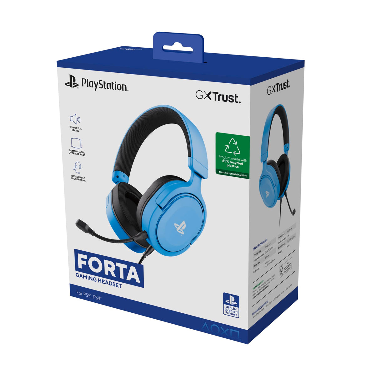 GXTrust Forta Gaming Headset Officially Licensed for PlayStation 5, White