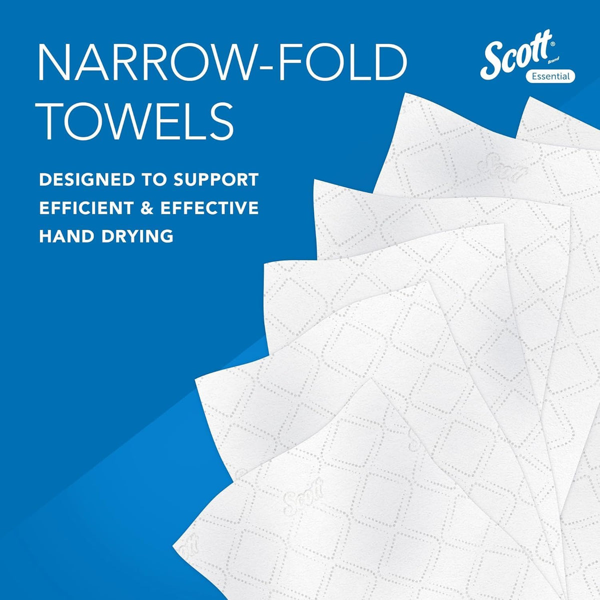 Scott Essential Narrow Fold Paper Towels 6636, FSC certified, 12x220 Sheets