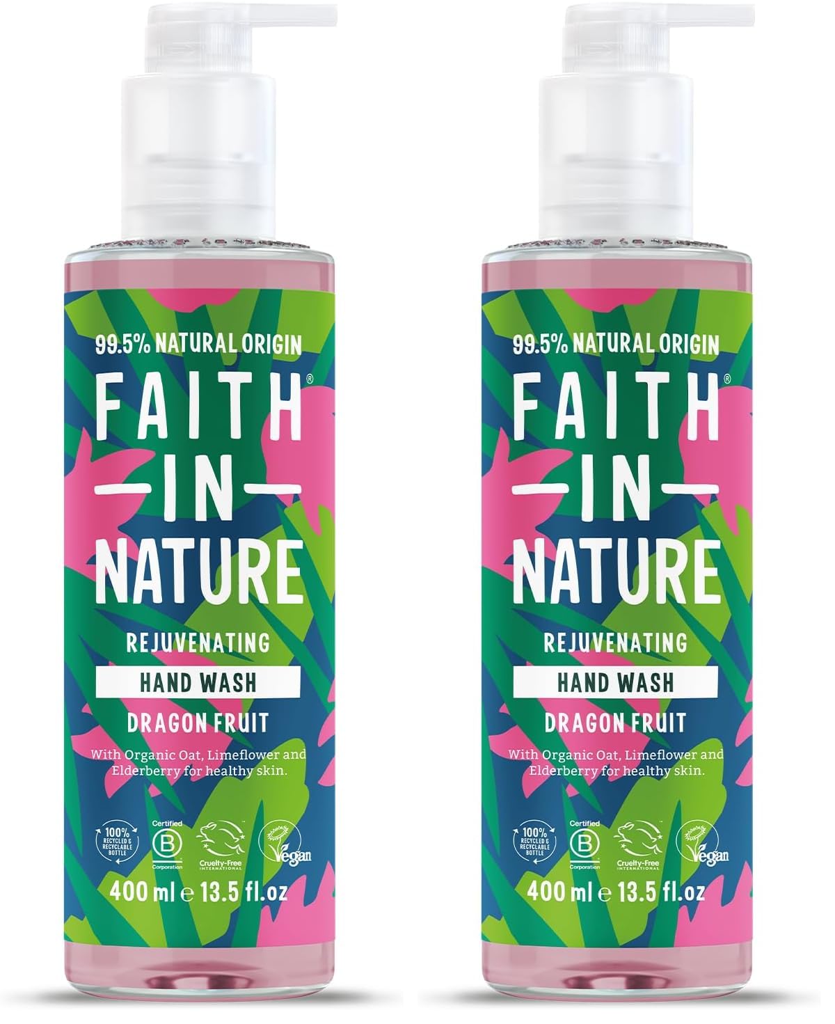 Faith In Nature Natural Aloe Vera and Tea Tree Hand Wash, Nourishing, Vegan and Cruelty Free, No SLS or Parabens, 400 ml