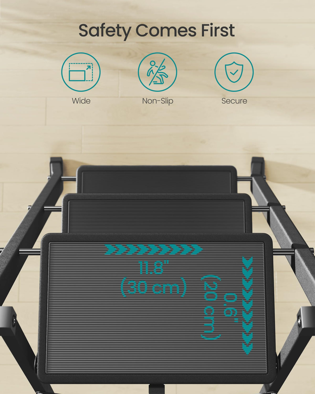 SONGMICS 2-Step Ladder, Folding Step Ladder, Safety, Holds up to 150KG