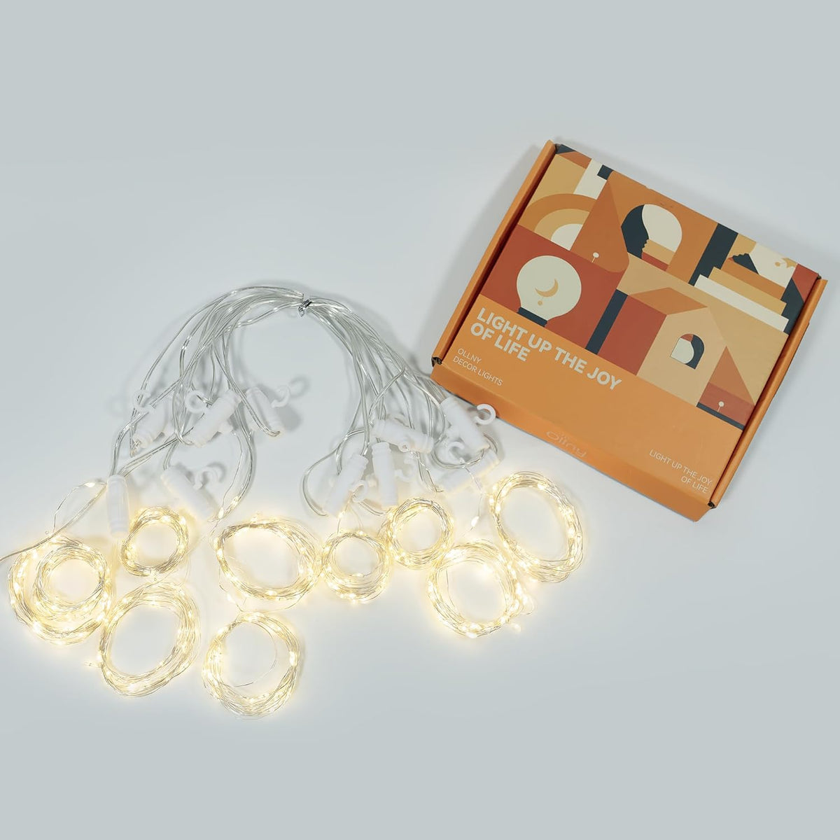 Ollny Curtain Fairy Lights, 300LED 3mx3m Waterfall Hanging String Lights