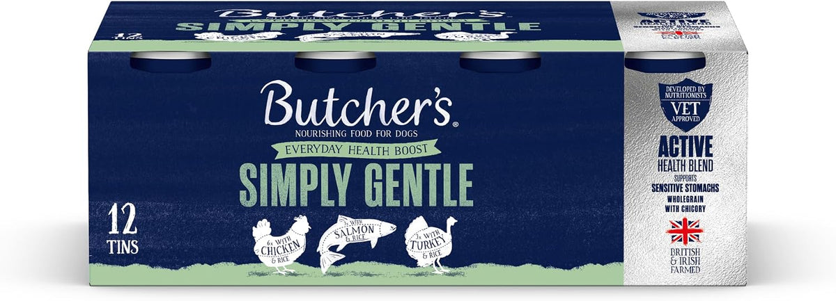 Butcher's Complete Wet Can Adult Dog Food Simply Gentle Loaf Pack 12x390g