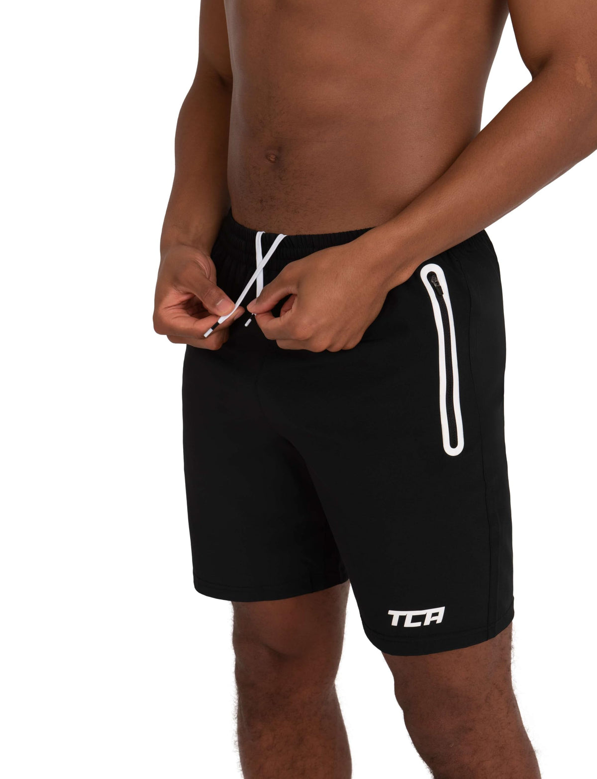 TCA Elite Tech Mens Running Shorts with Zip Pockets, Gym Shorts Men Training Sports Short with Phone Pocket