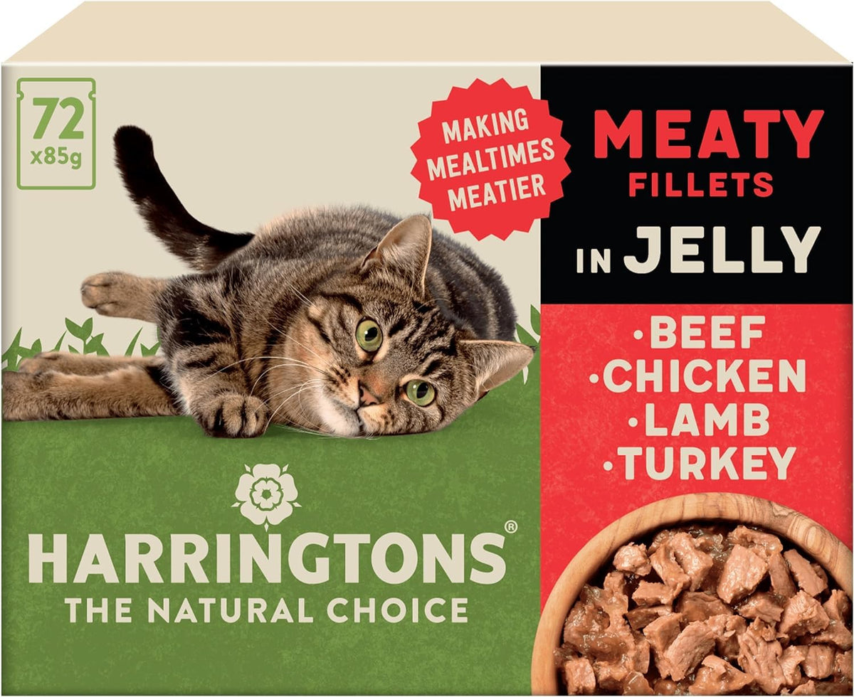 Harringtons Complete Wet Adult Cat Food Pouch Mixed in Jelly Pack 40x85g