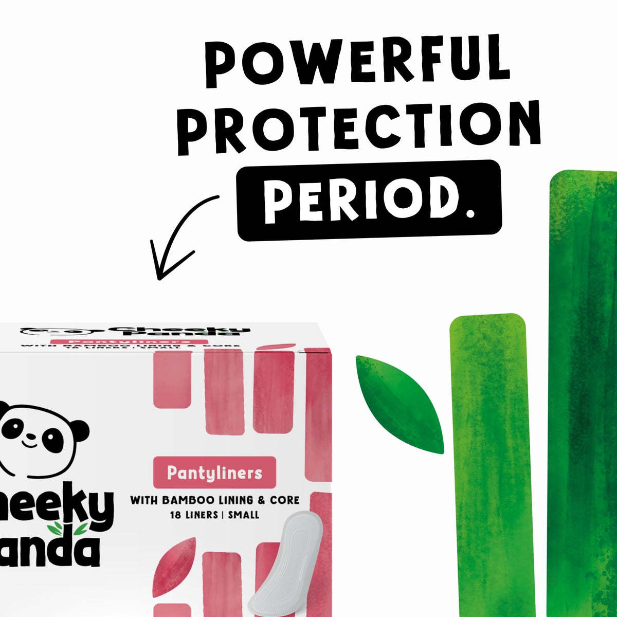The Cheeky Panda Organic Sanitary Towels for Women – Heavy Flow – 12 Organic Pads Per Pack - with Bamboo Pads and Core