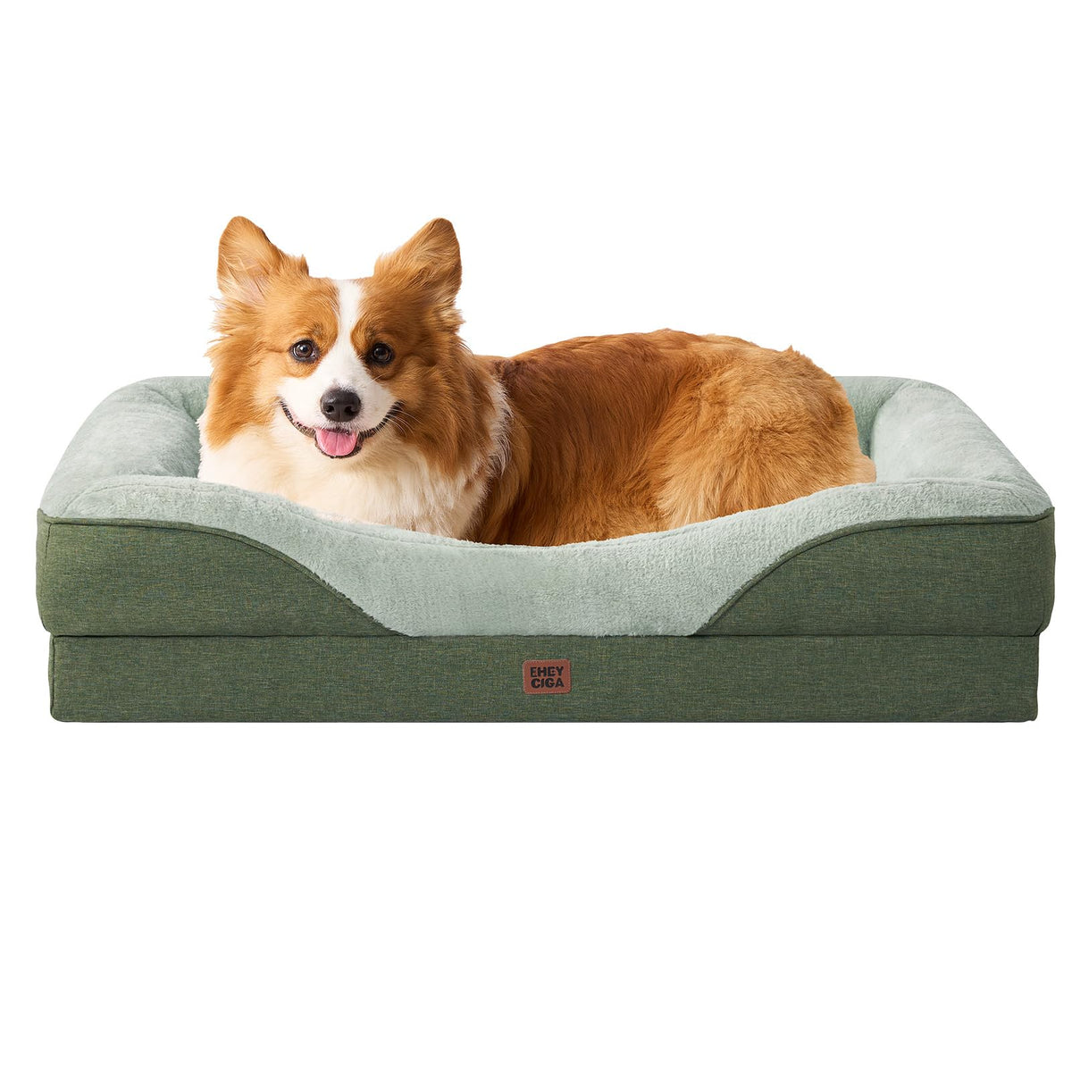 EHEYCIGA Memory Foam Orthopedic Dog Beds Large, 91x68x17cm, Dark Grey