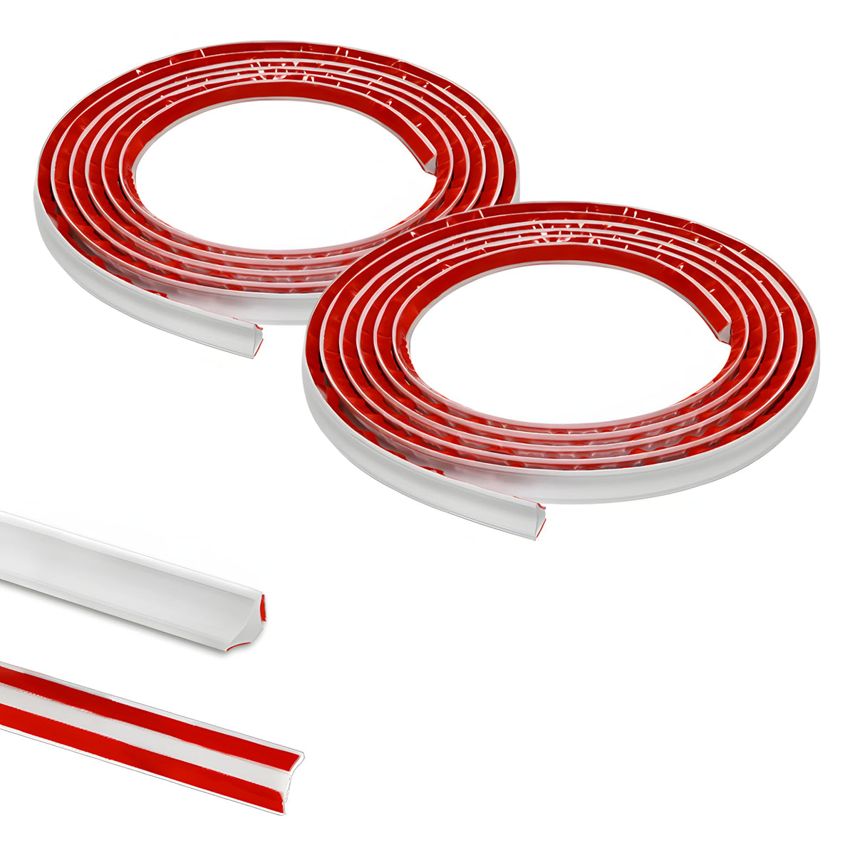 Zayejod PVC Quadrant Trim Flexible Laminate Beading Self Adhesive White