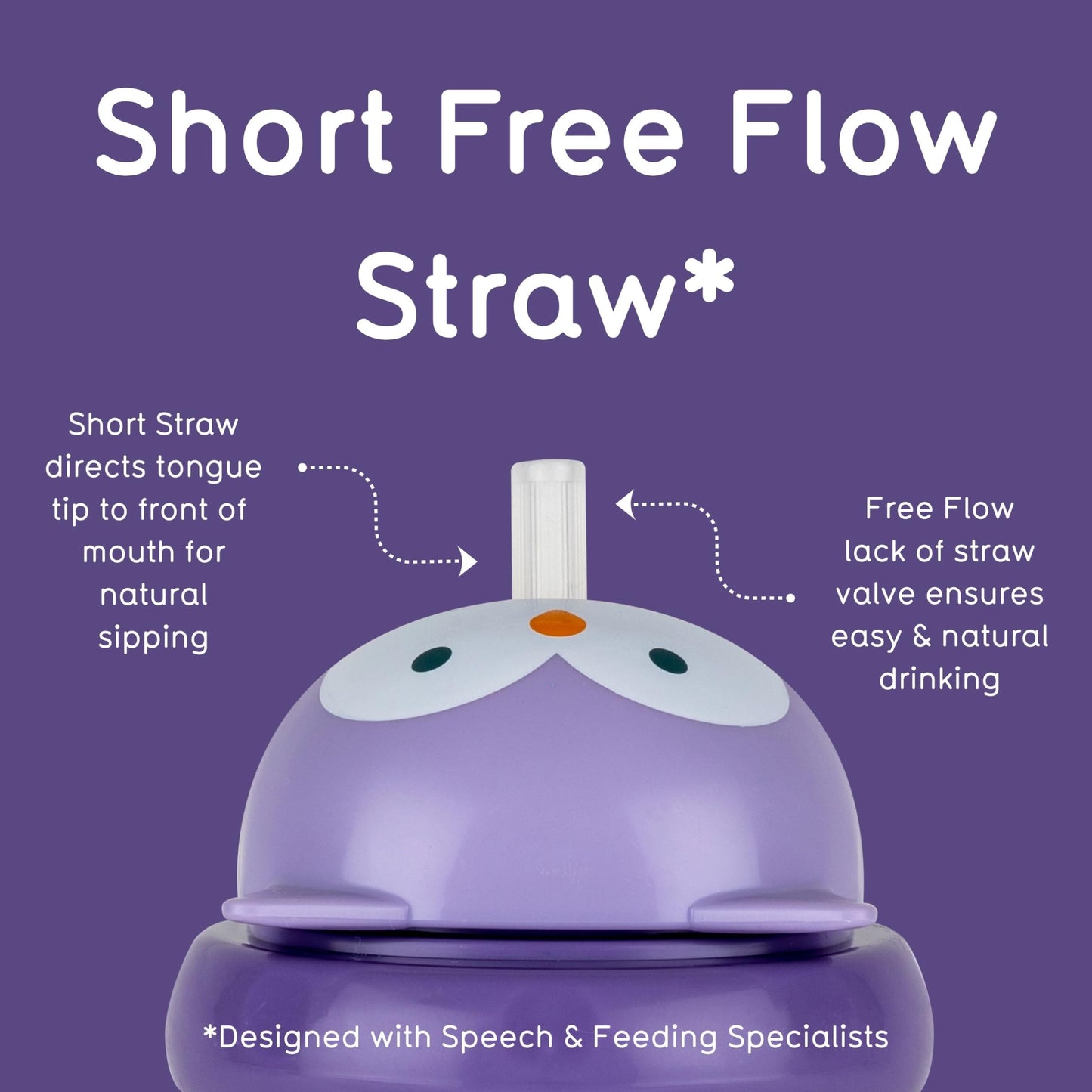 TUM TUM Tippy Up Free Flow Sippy Cup (No Valve), Sippy Cup for Toddlers, 200ml, BPA Free (Betsy Bear S3)