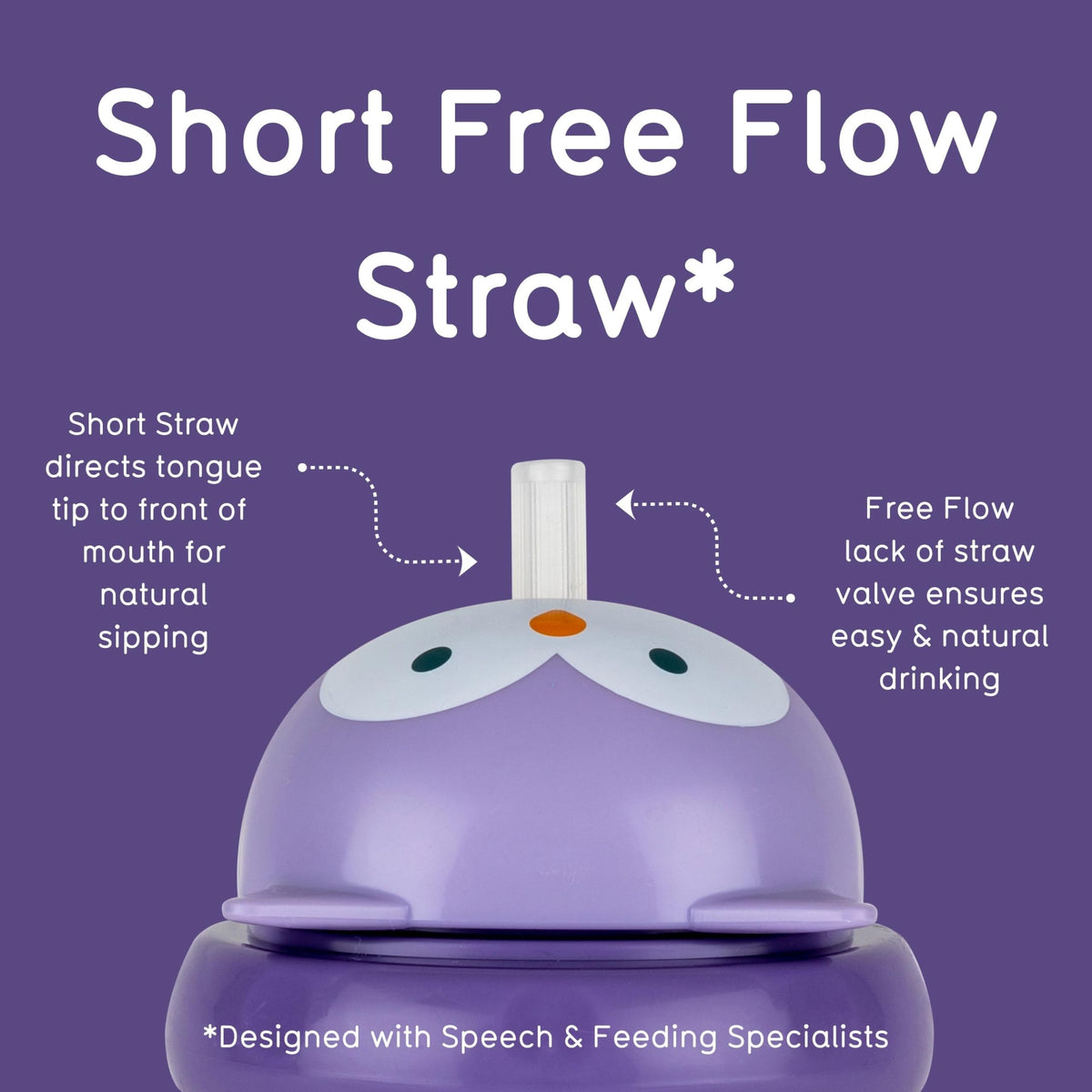 TUM TUM Tippy Up Free Flow Sippy Cup (No Valve), Sippy Cup for Toddlers, 200ml, BPA Free (Pete Polar Bear S3)