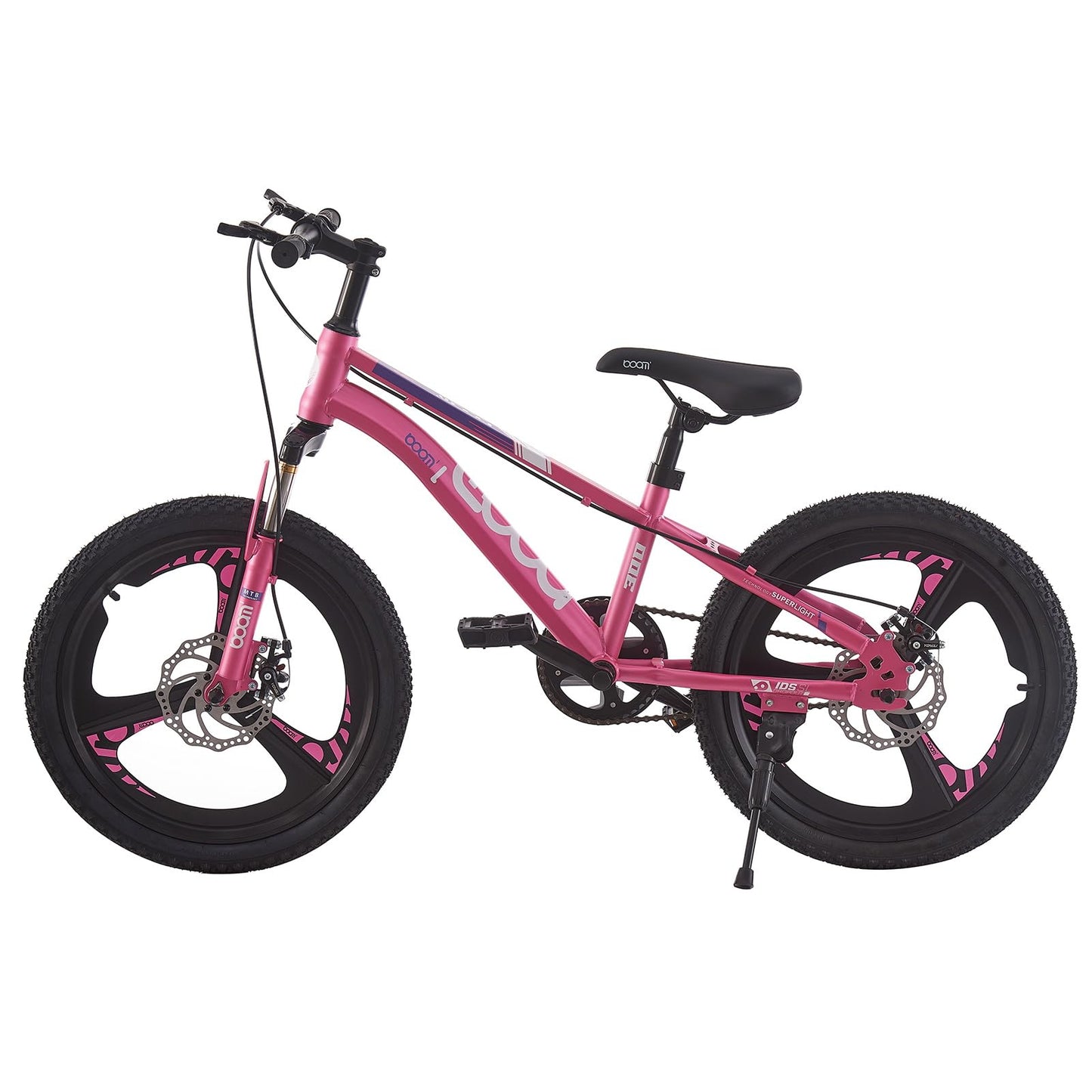 BSTSEL Kids Bike 18" 20" 22" 24" Inch Youth Bike Shock Absorber Bike,12.25-Inch Frame,V-Brakes,Suitable for 9-14 Year Old Boys and Girls Mountain Bikes Pink Blue Bicycle