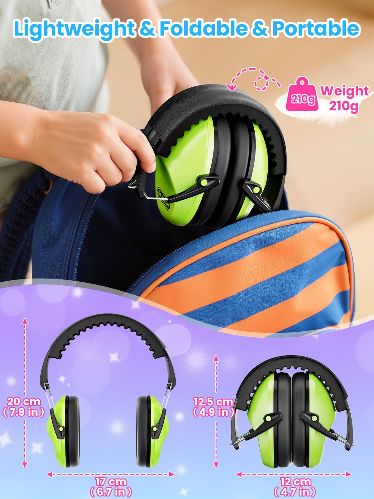 Dr.meter Ear Defenders Children SNR 27.4dB for Autism, Sensory Needs