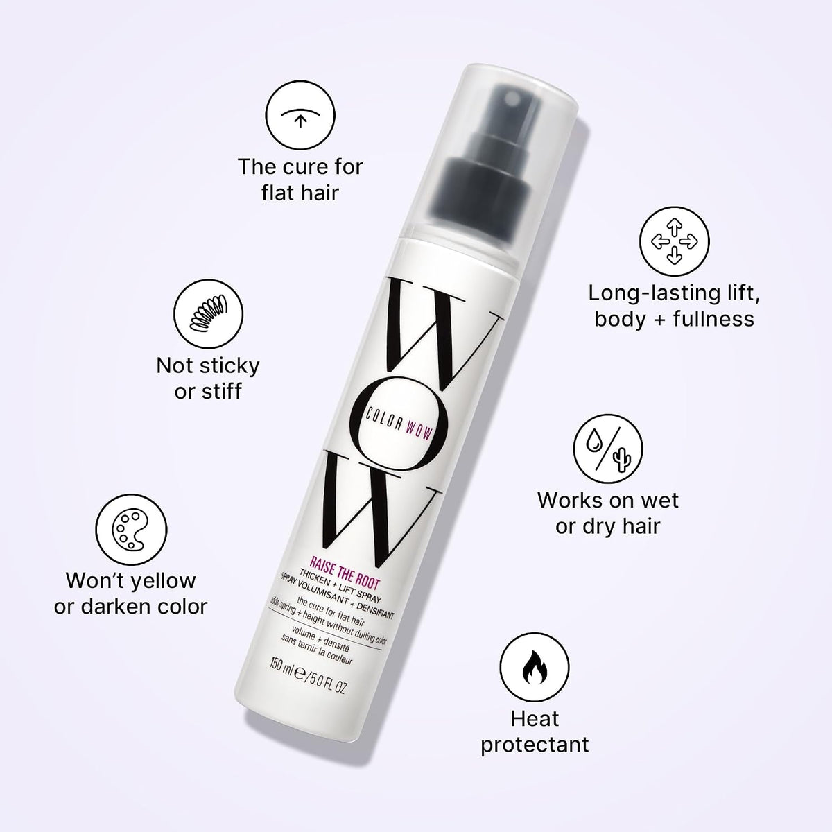 Color Wow Raise the Root Volumising Spray for Fine, Flat Hair, 150ml