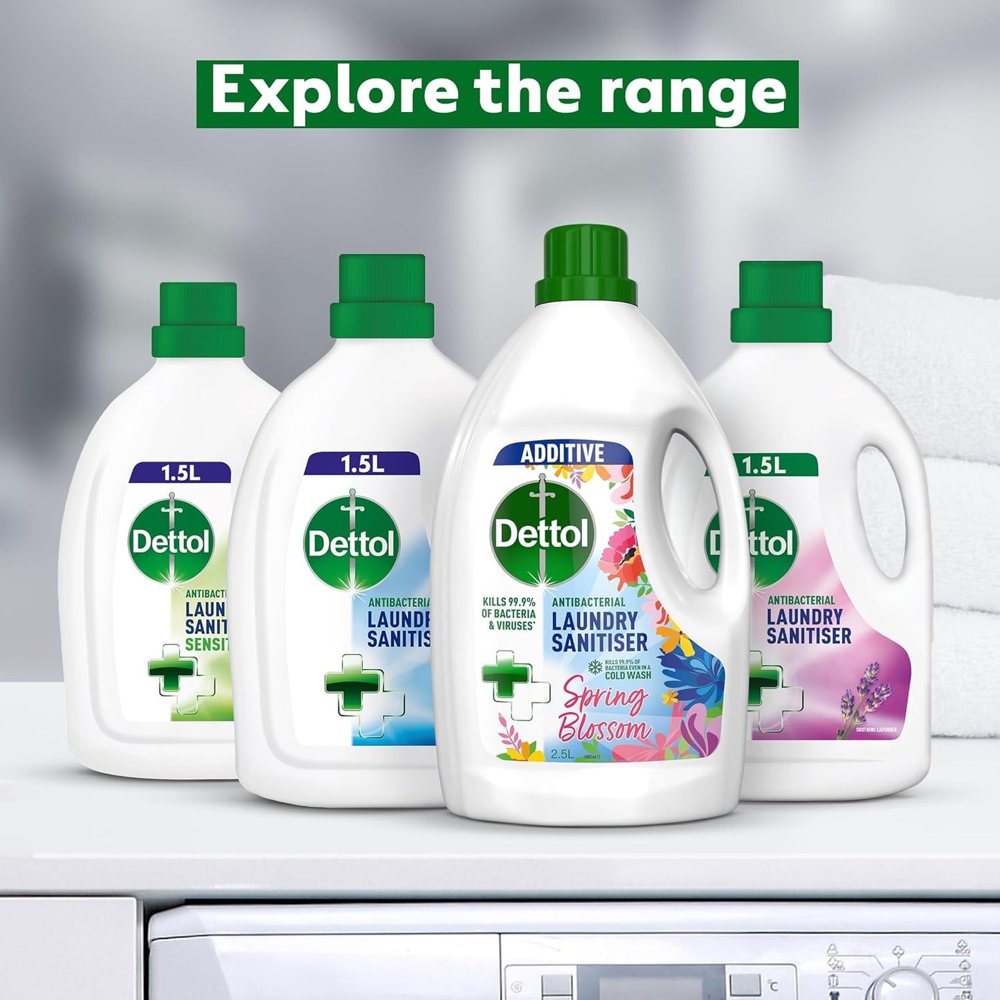 Dettol Antibacterial Laundry Sanitiser Fresh Cotton 6L | 4 x 1.5L
