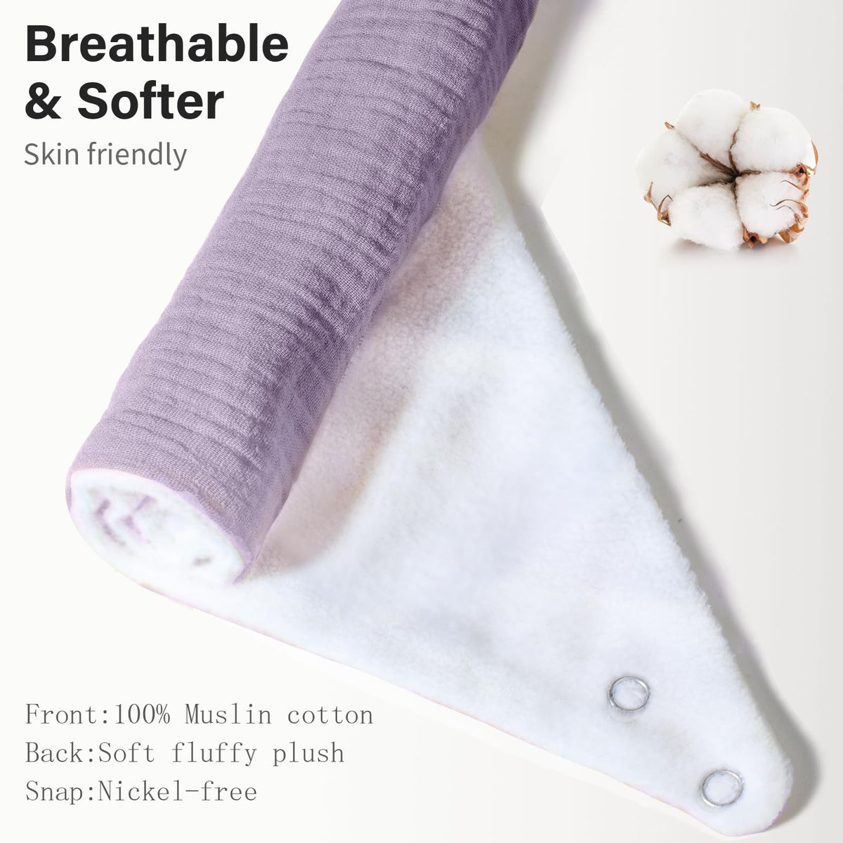 NISXABEBE Muslin Baby Bibs 6 Pack Dribble Bandana Bibs Cotton Drool Bibs for Teething Soft and Absorbent with Adjustable Snaps