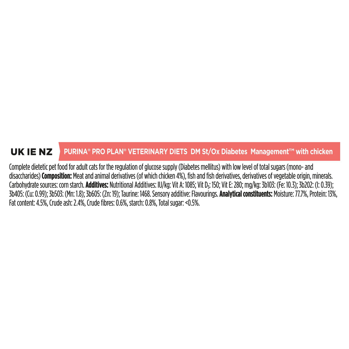 PRO PLAN VETERINARY DIETS UR Urinary Chicken Wet Cat Food 10x85g (Pack of 4)