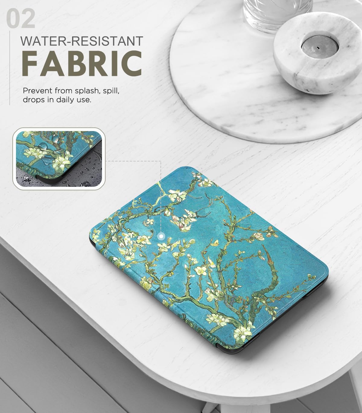 MoKo Case for 6" Amazon Kindle Basic 11th Gen 2024/2022, Matcha